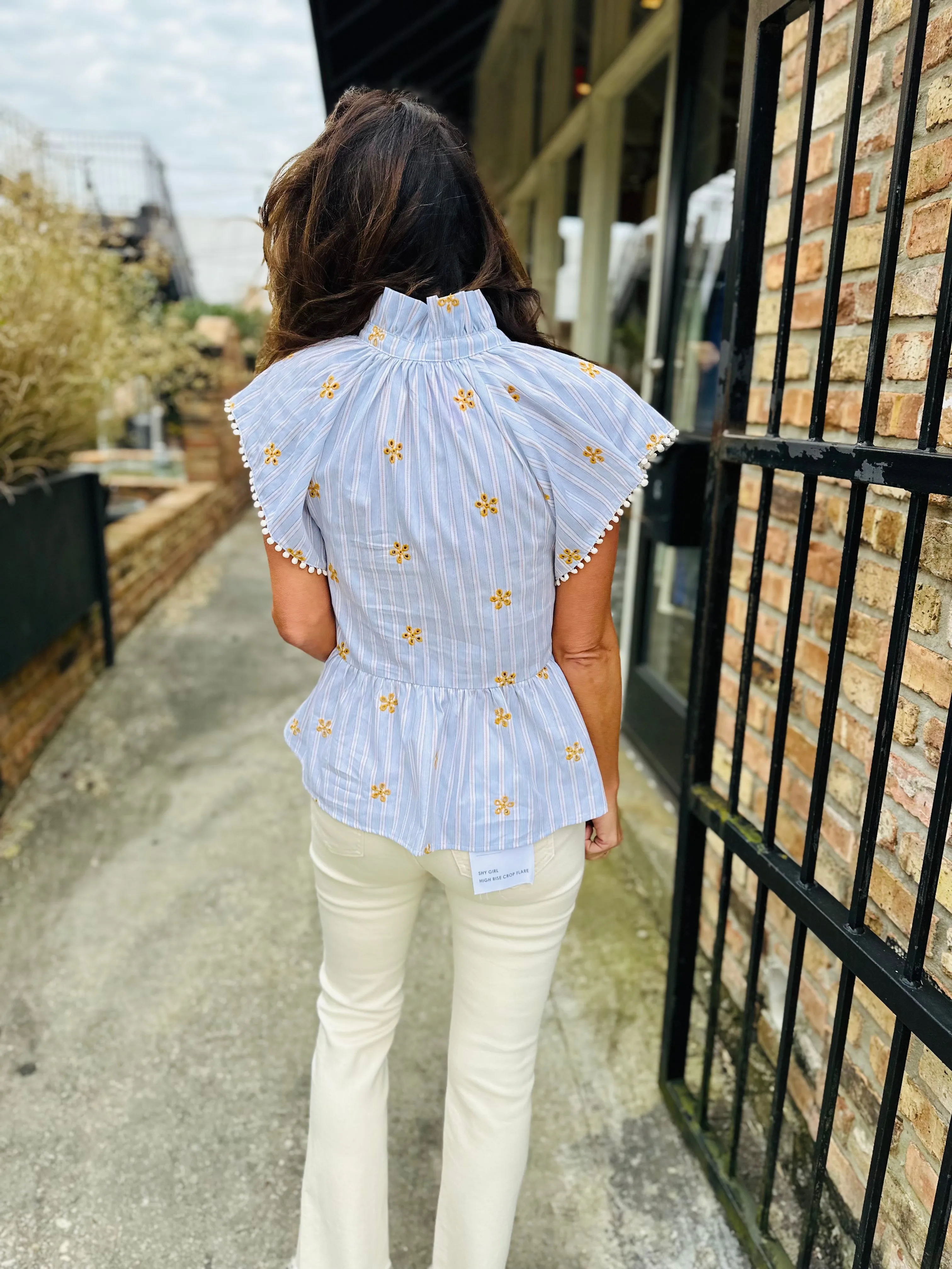 Memphis Embroidered Top