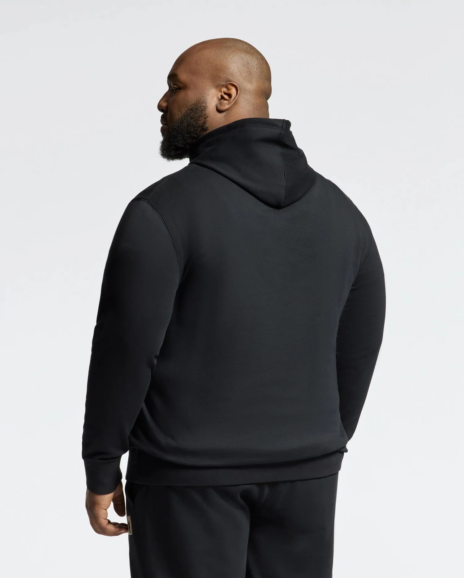 MENS BIG AND TALL MONROE TWILL PATCH FLEECE HOODIE - B9H926D200
