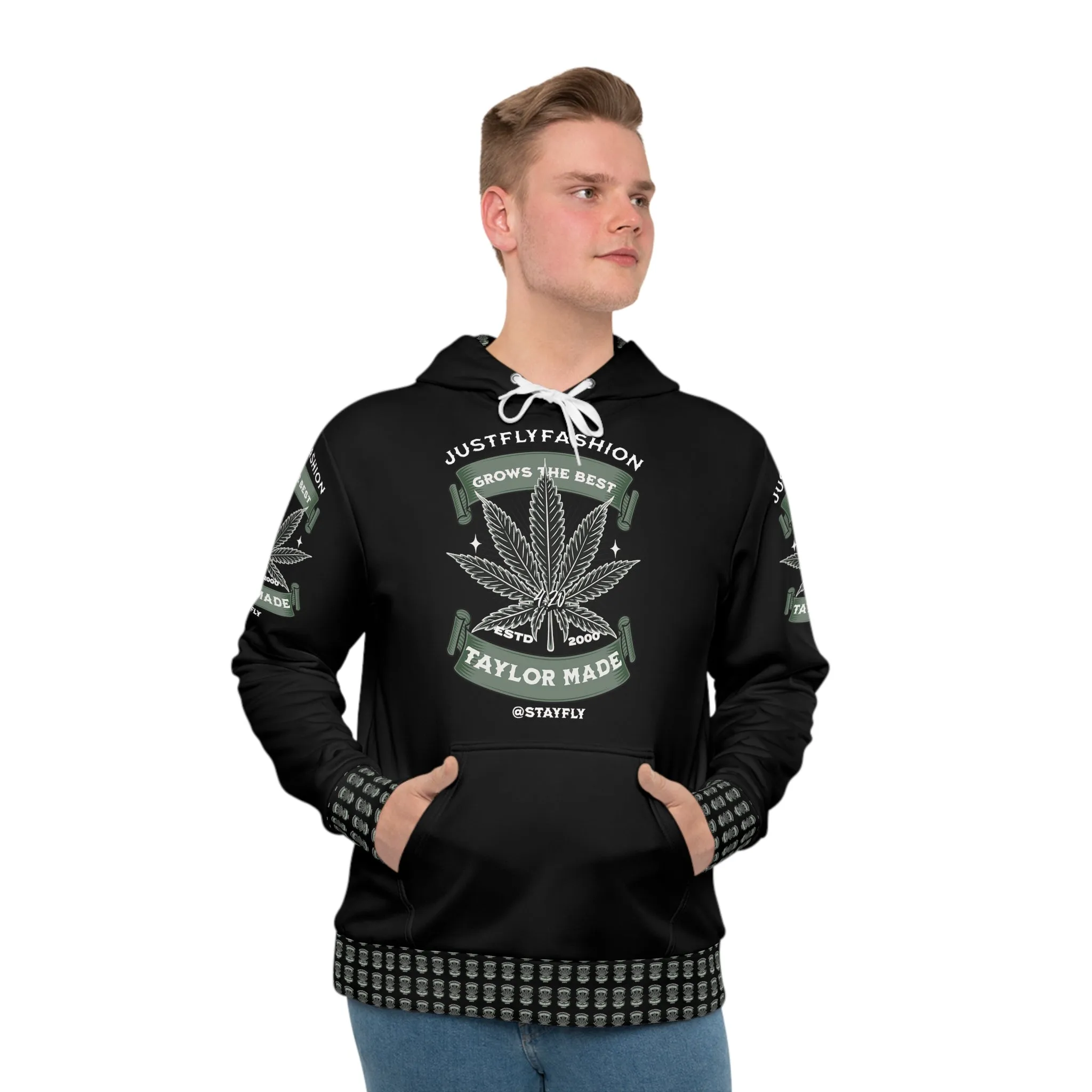 Men's Hoodie (AOP) Just Fly Fashion 4.20 Grows The Best Taylor Made