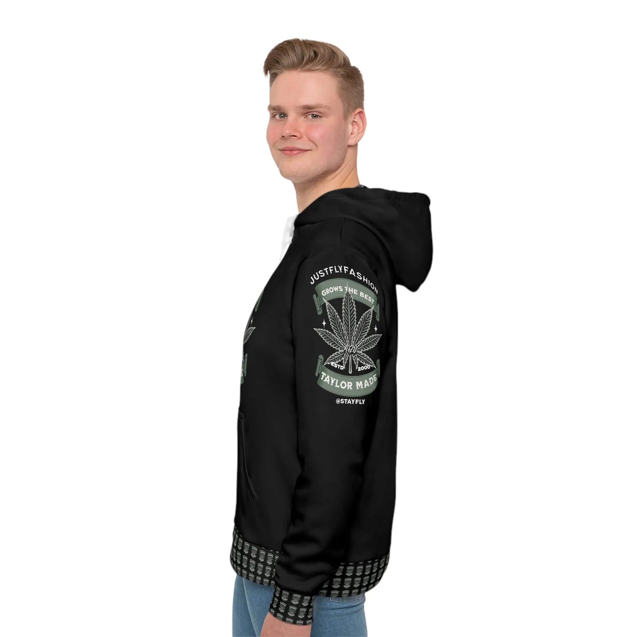 Men's Hoodie (AOP) Just Fly Fashion 4.20 Grows The Best Taylor Made