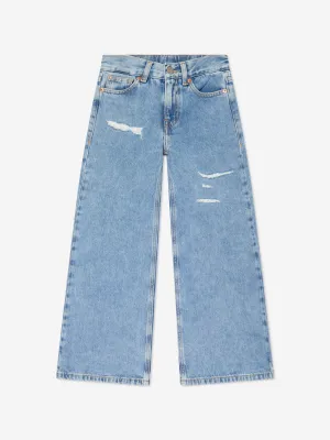 MM6 Maison Margiela Kids Wide Leg Jeans in Blue