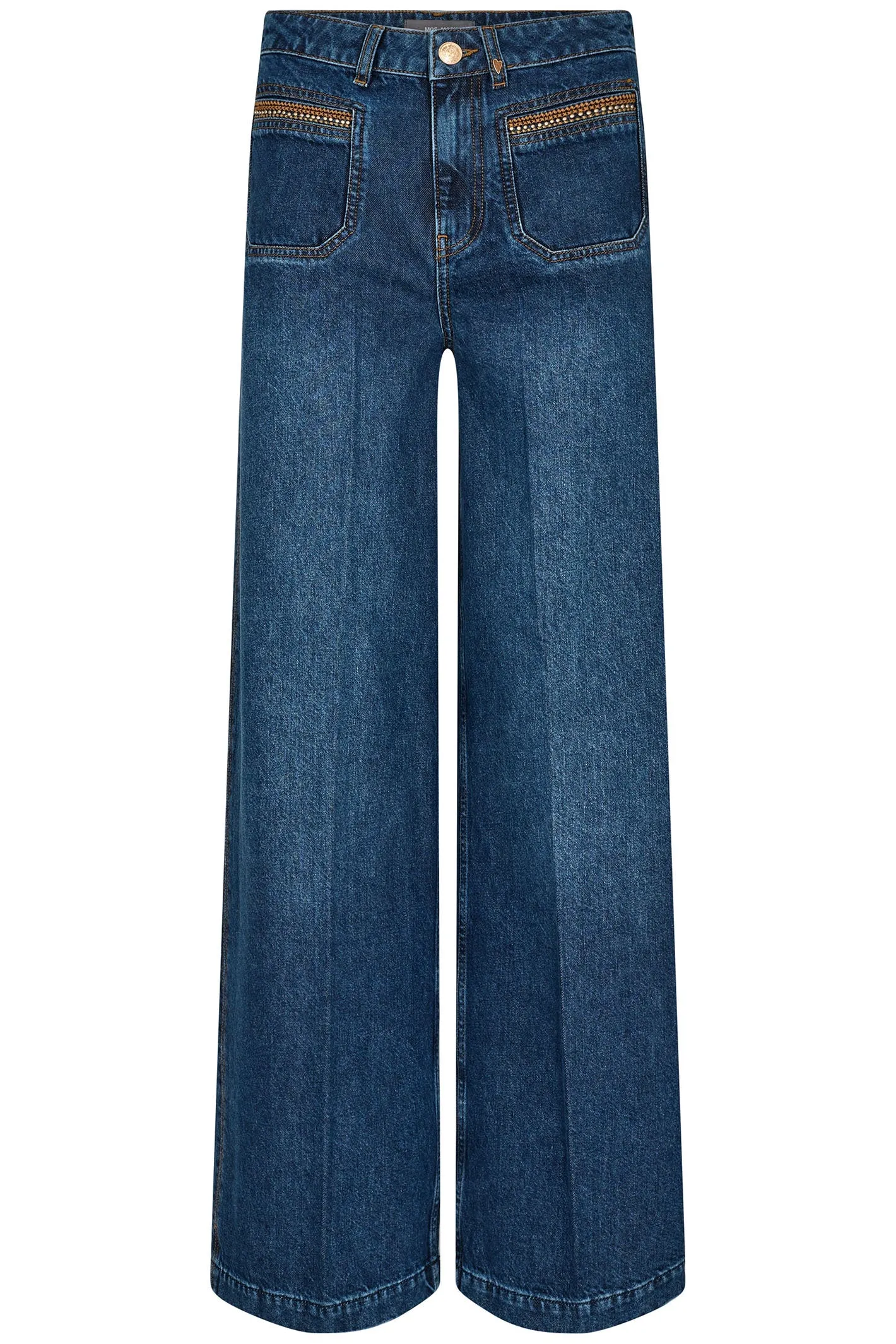Mos Mosh 156820 MMColette Sassy Blue Denim Wide Leg Jeans