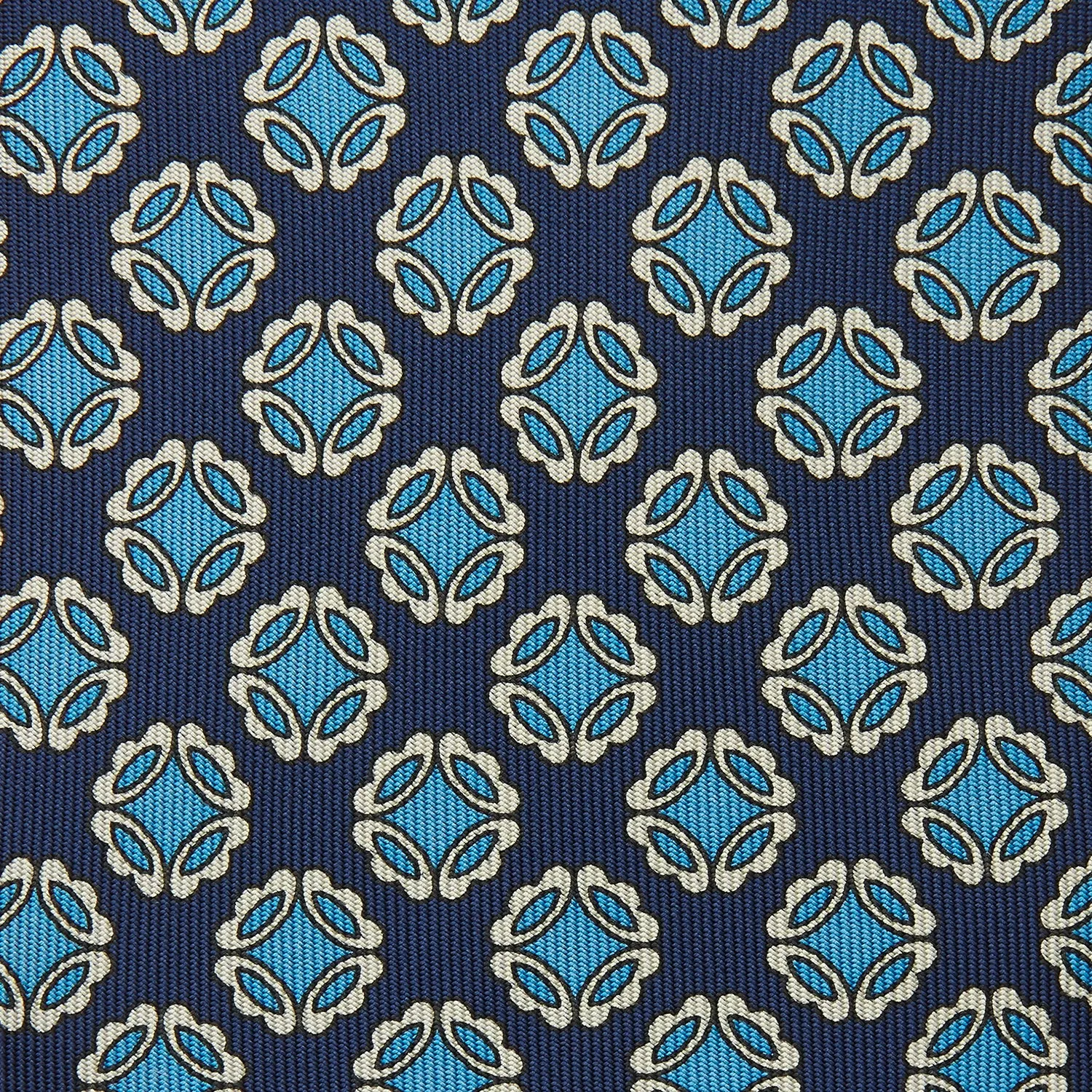 Navy Floral Geometric Tie