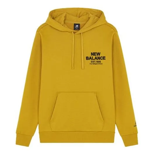 New Balance Men's New Balance Casual Sports Hooded Pullover Long Sleeves Yellow