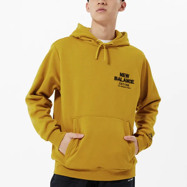 New Balance Men's New Balance Casual Sports Hooded Pullover Long Sleeves Yellow