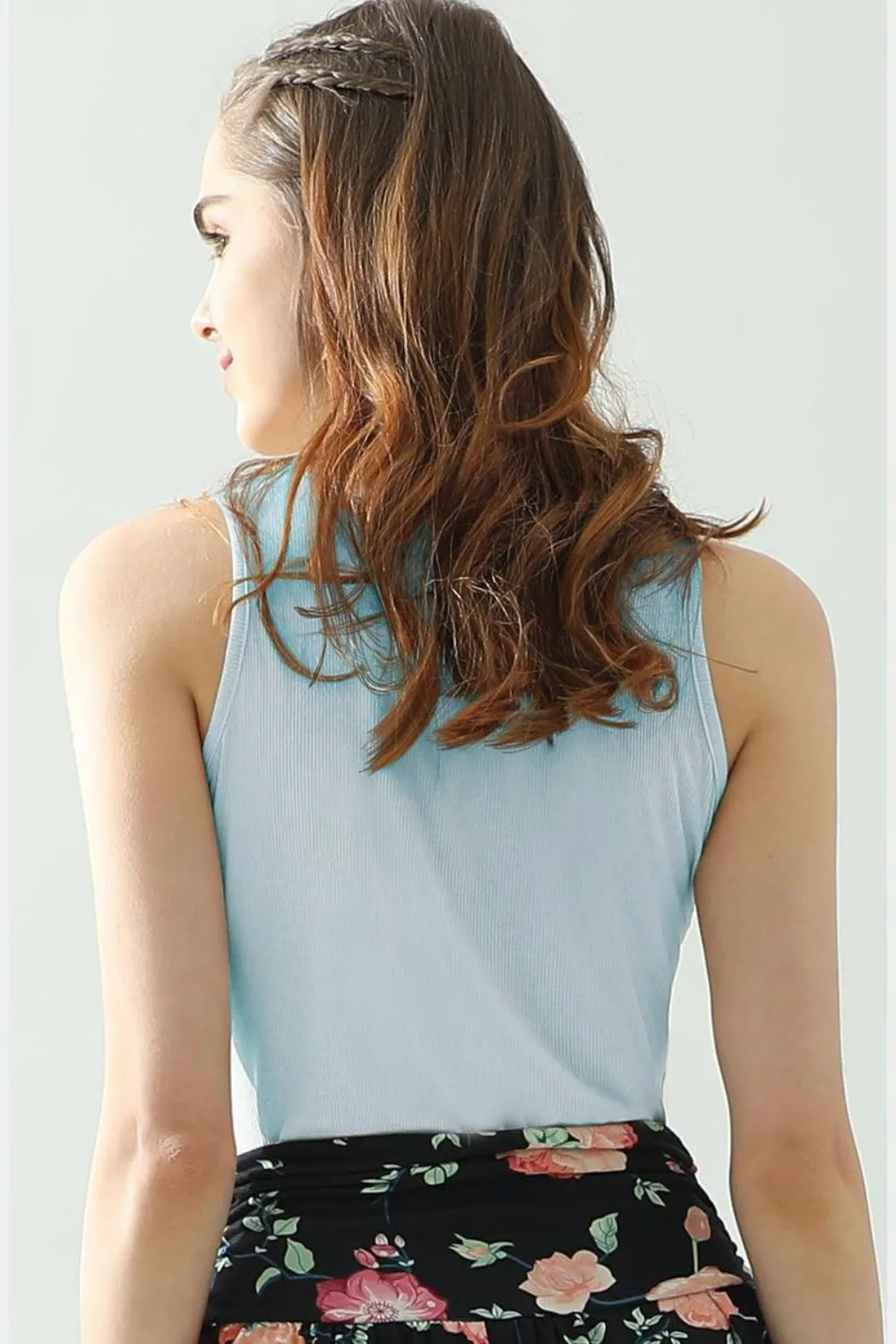 Ninexis Notched Rib Knit Tank - 4 Colors