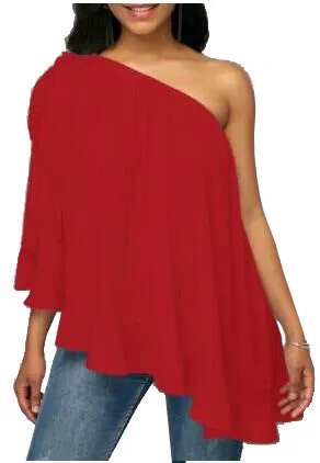 One Shoulder Loose T-shirt