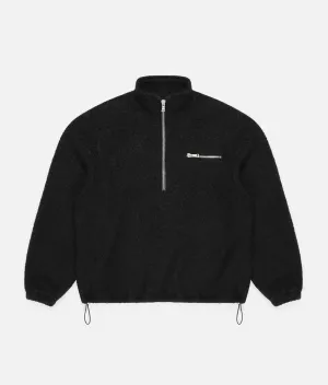 Oversized Fit Boucle Quarter Zip Sweatshirt