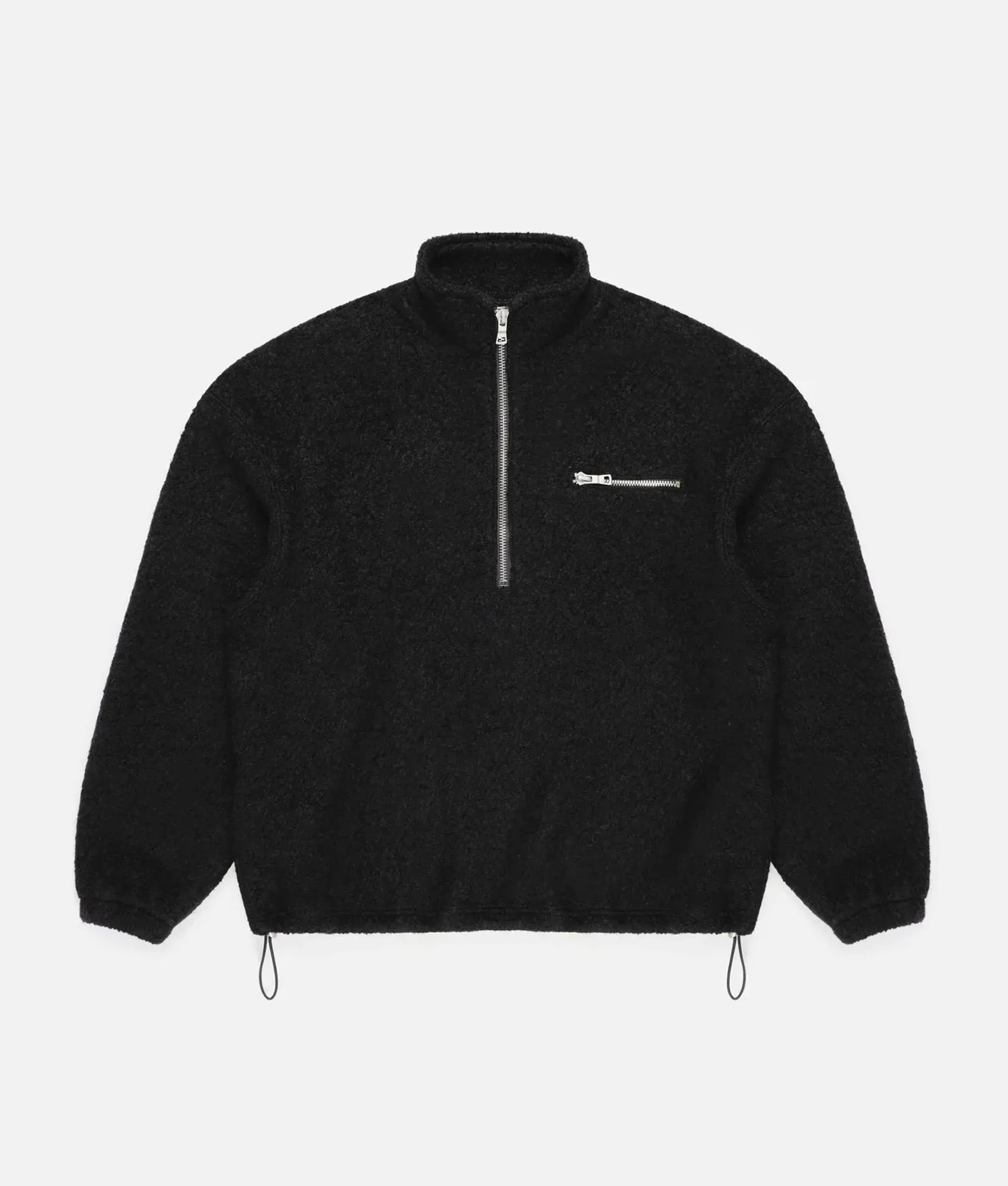 Oversized Fit Boucle Quarter Zip Sweatshirt