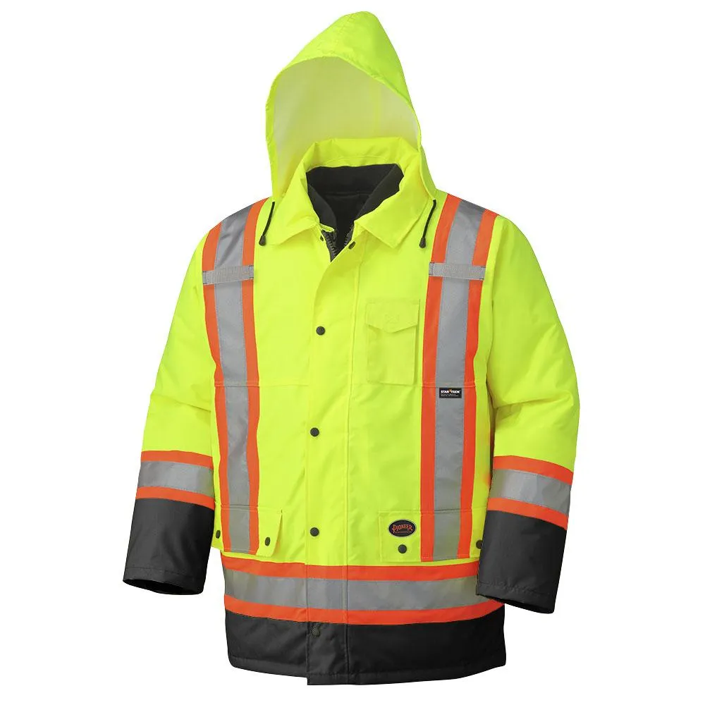 Parka - Pioneer Unisex Hi-Viz 100% Waterproof 7-in-1 Safety Parka, 5021BB / 5020BB / 5026