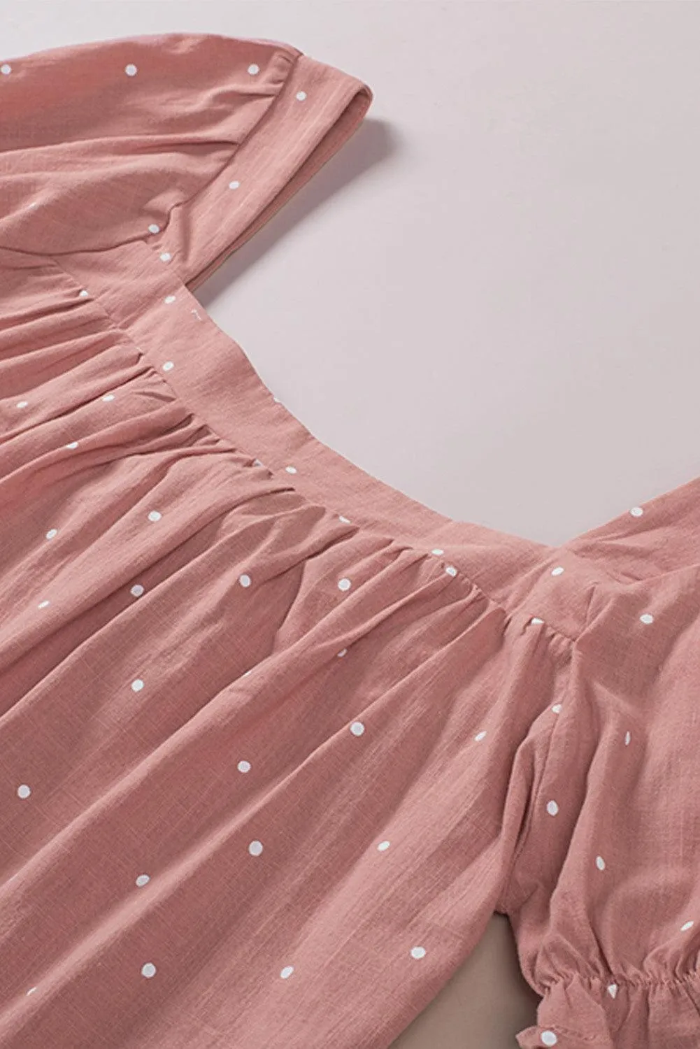 Picture Perfect Square Neck Tie Back Blouse