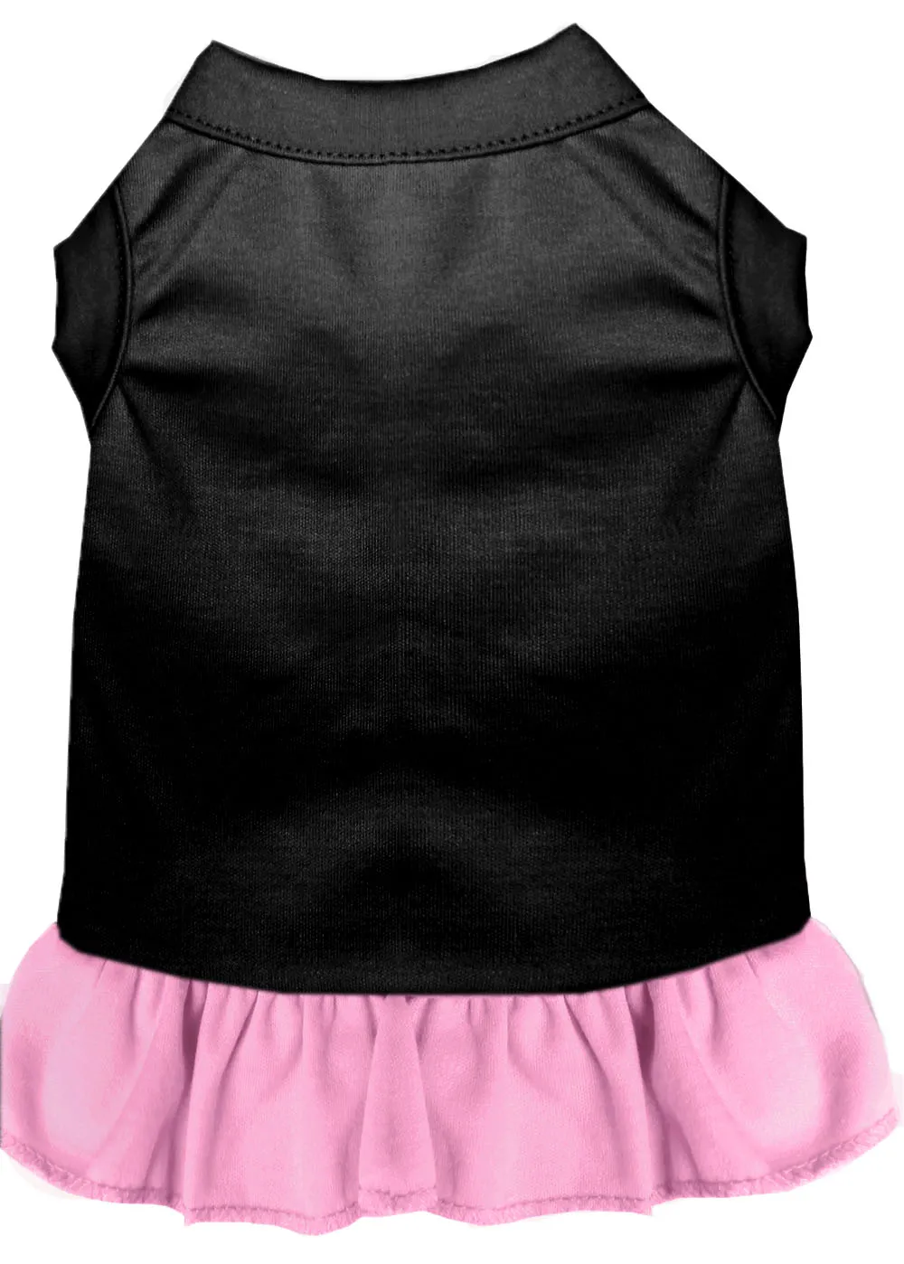 Plain Pet Dress Black With Light Pink Xl