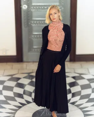 PLEATED SKIRT 35" - BLACK