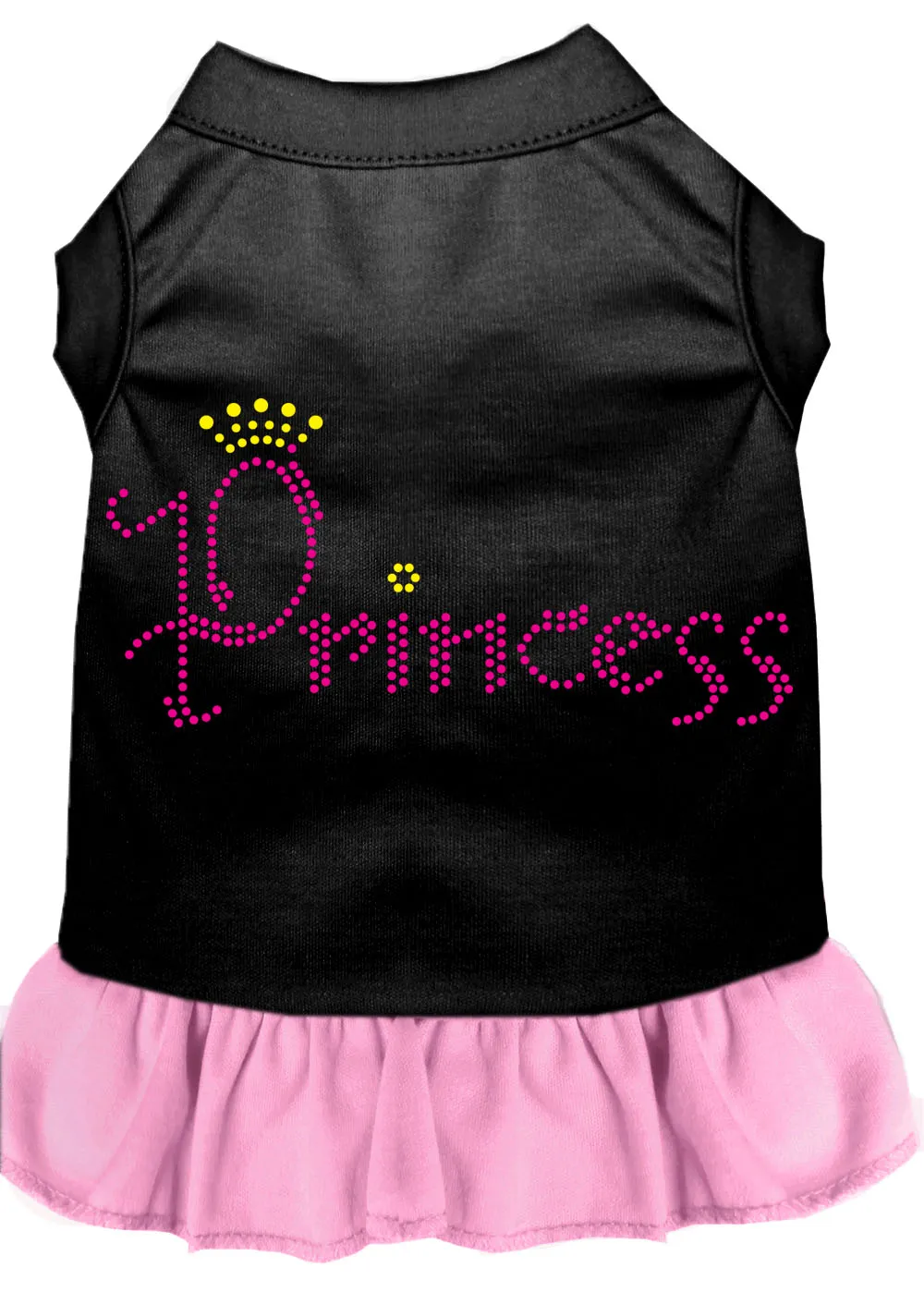 Princess Rhinestone Dress Black With Light Pink Xs