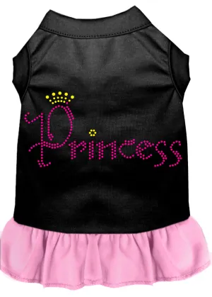 Princess Rhinestone Dress Black With Light Pink Xs