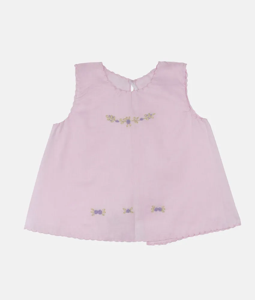 Purple Roses Baby Shirt - Pink