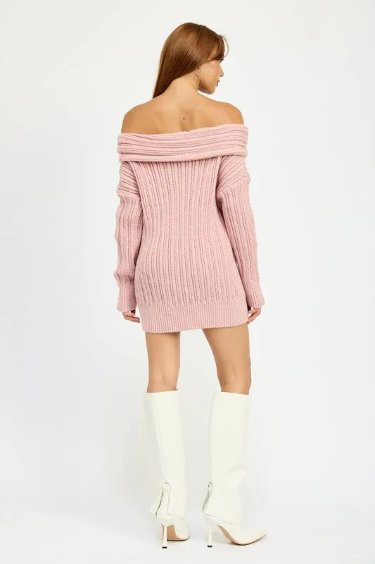 Rachel Off The Shoulder Oversized Sweater Top