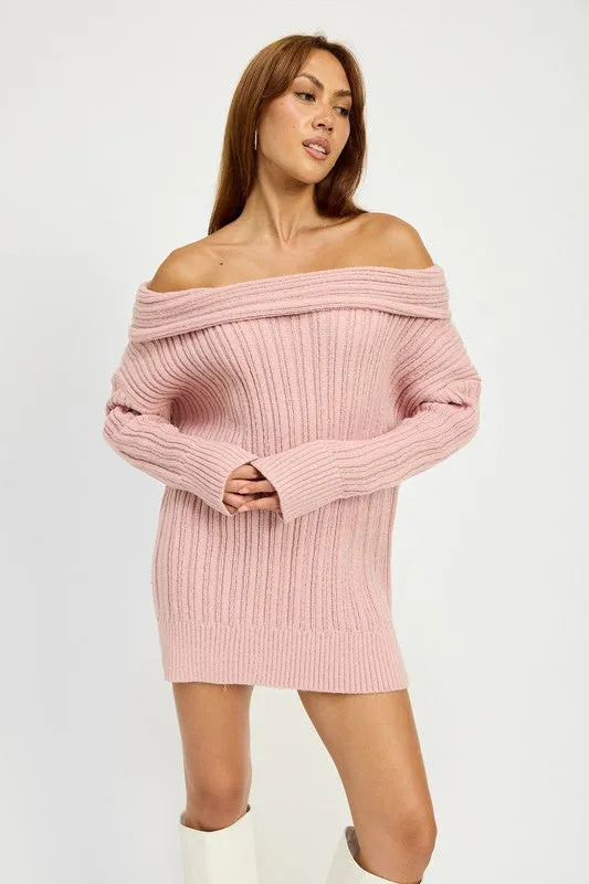 Rachel Off The Shoulder Oversized Sweater Top