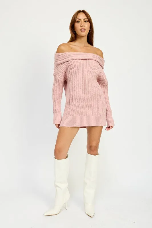 Rachel Off The Shoulder Oversized Sweater Top
