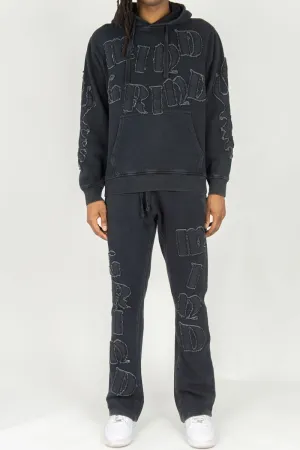 REBEL MINDS MIND GRIND JOGGER PANTS BLACK
