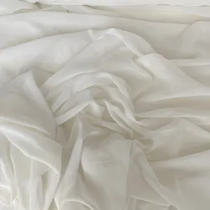 Recycled Polyester Chiffon Ivory