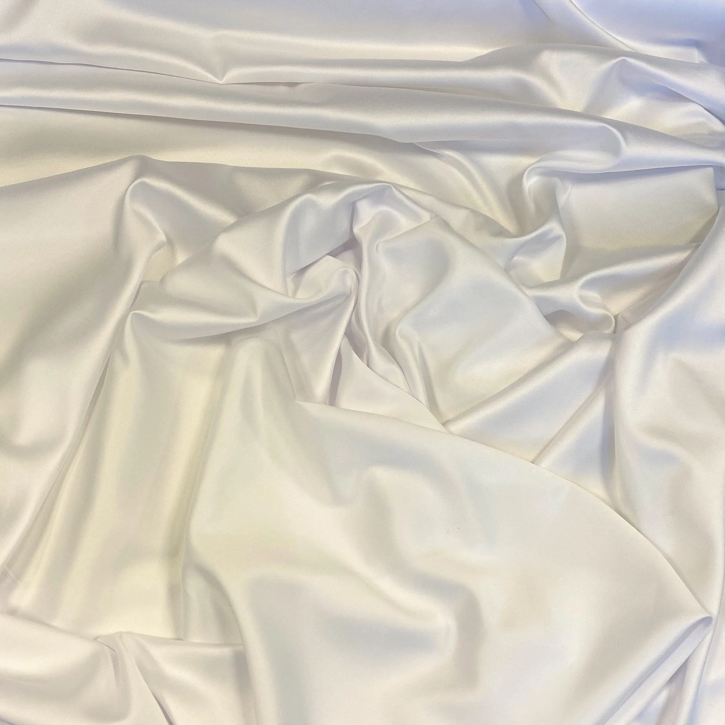 Remnant Stretch Polyester Lining White