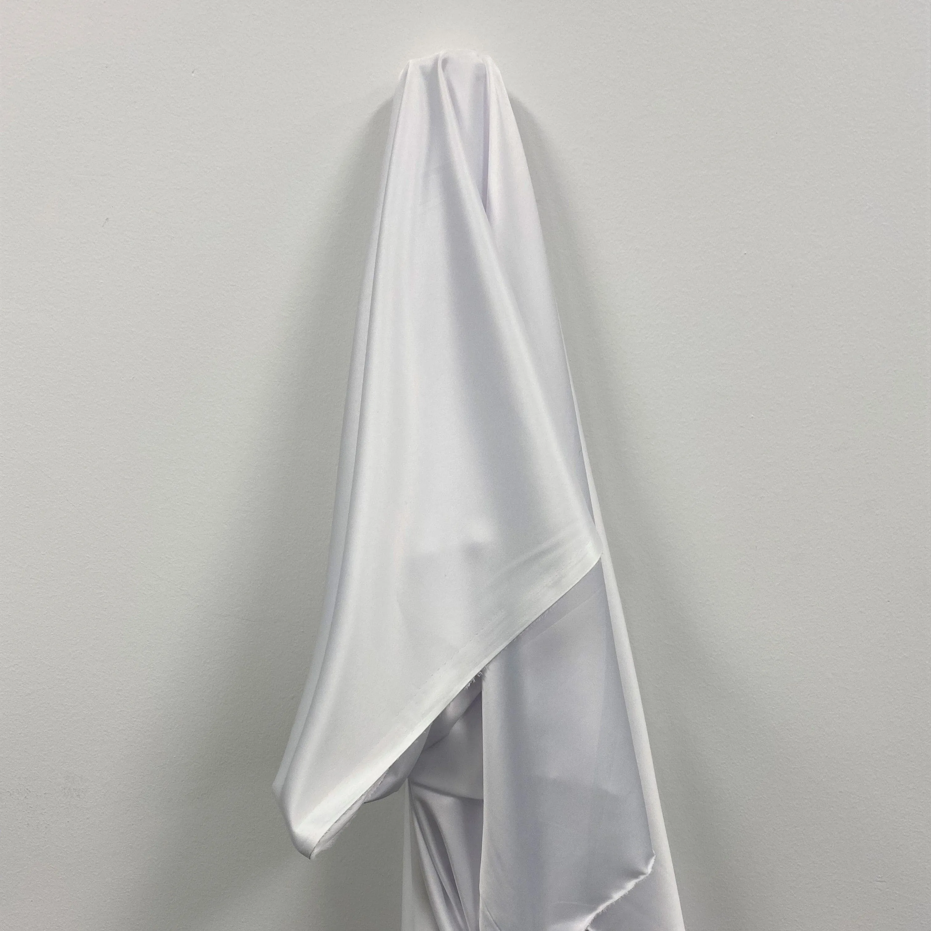 Remnant Stretch Polyester Lining White