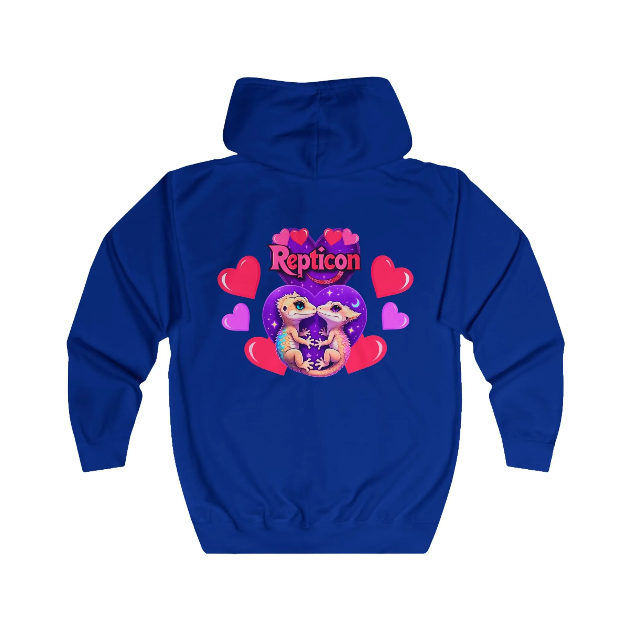 Repticon Unisex Full Zip Hoodie w/ Valentine Crested Geckos