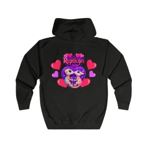 Repticon Unisex Full Zip Hoodie w/ Valentine Crested Geckos