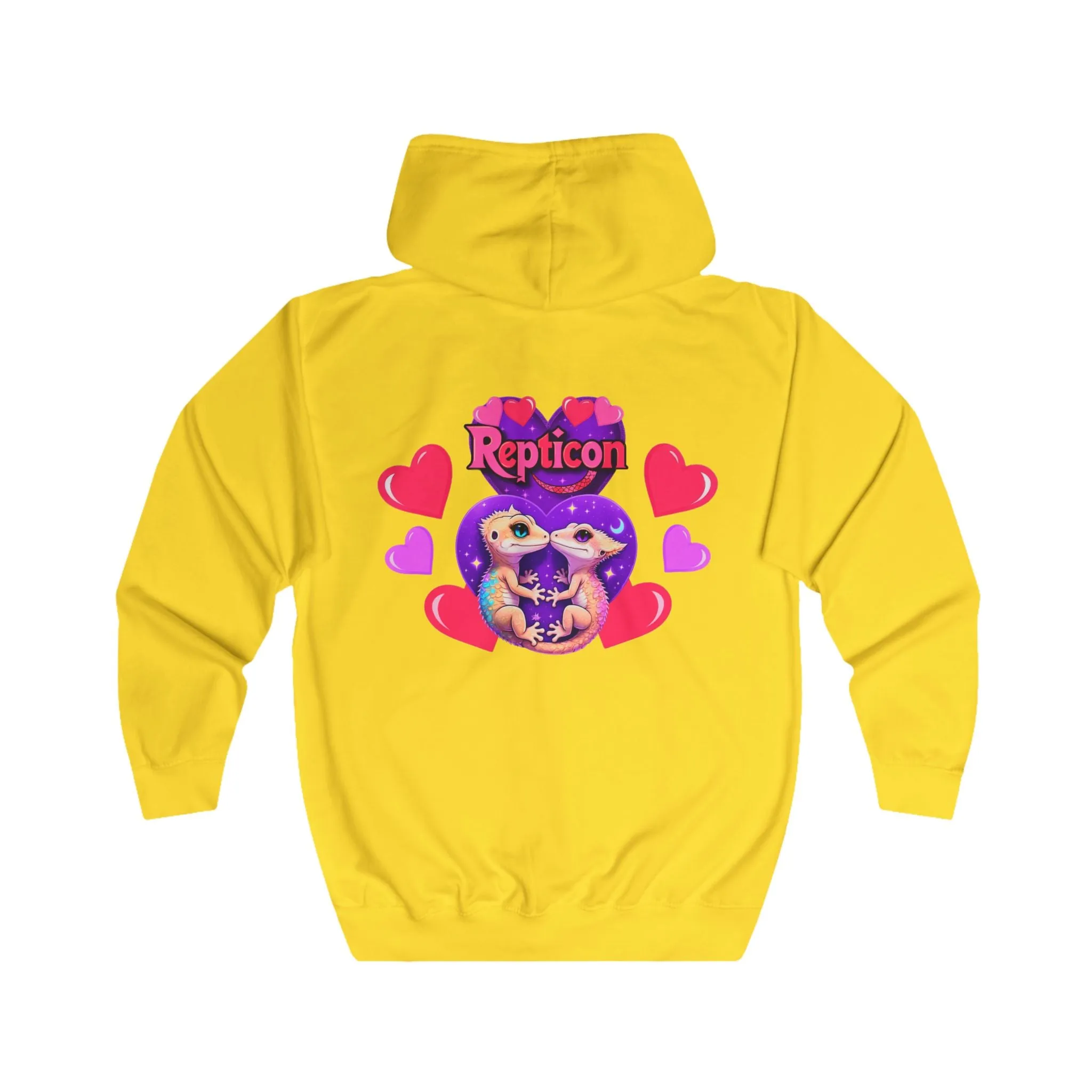 Repticon Unisex Full Zip Hoodie w/ Valentine Crested Geckos