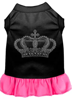 Rhinestone Crown Dress Black With Bright Pink Sm