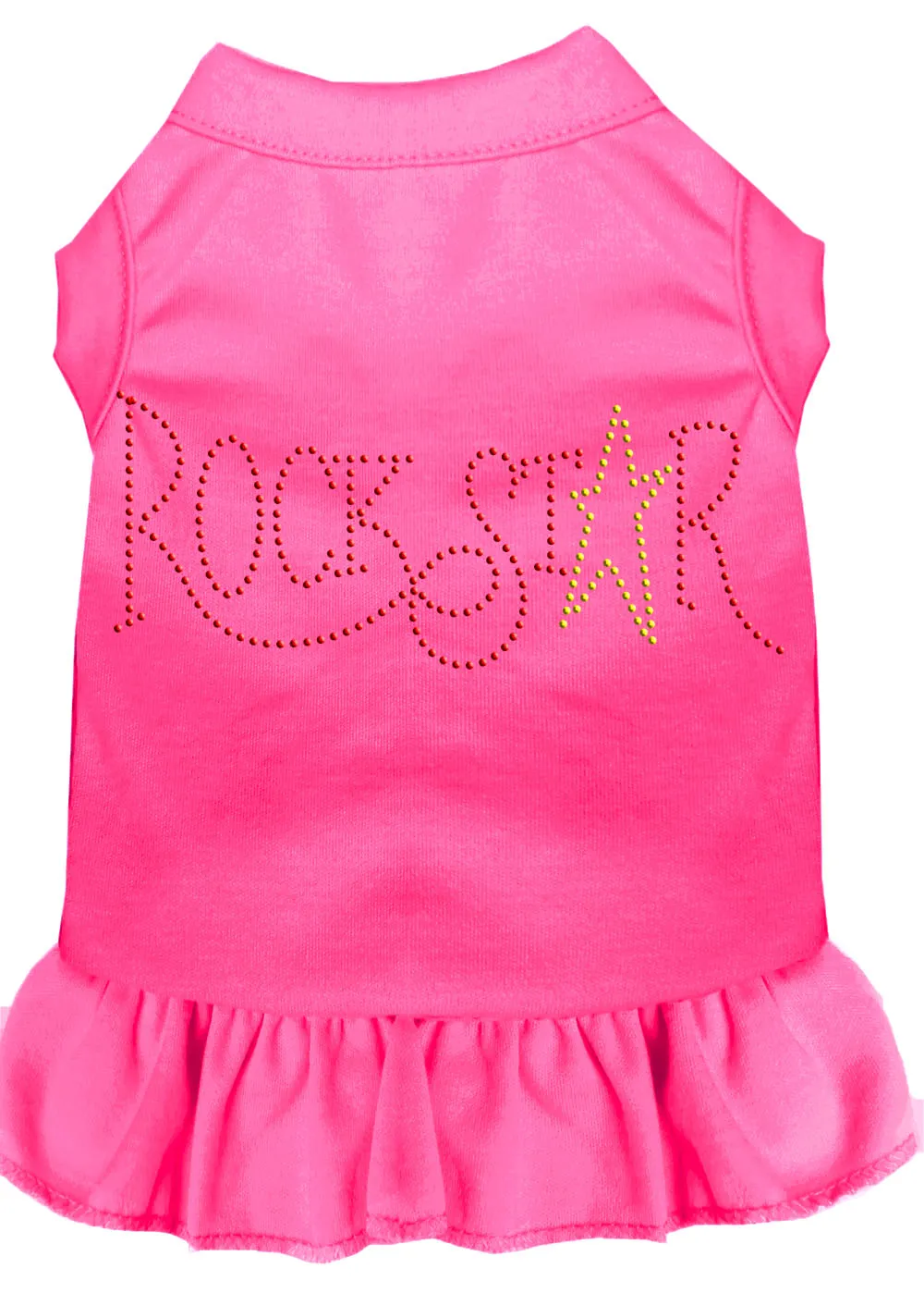 Rhinestone Rockstar Dress Bright Pink Xs