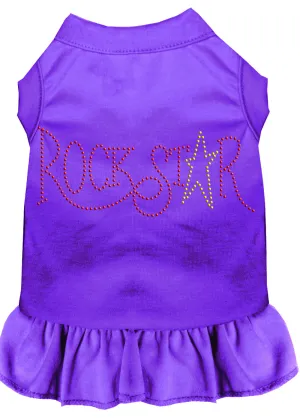 Rhinestone Rockstar Dress Purple Sm