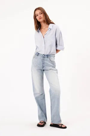 Rollas 90s Relaxed Faded Blue Jean Light Vintage Blue