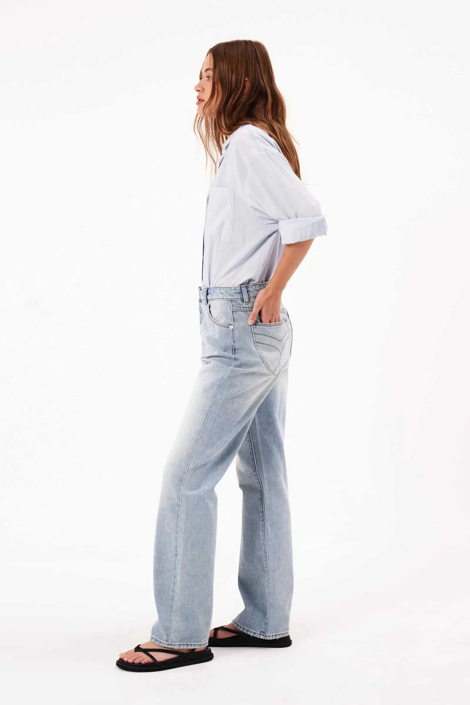 Rollas 90s Relaxed Faded Blue Jean Light Vintage Blue