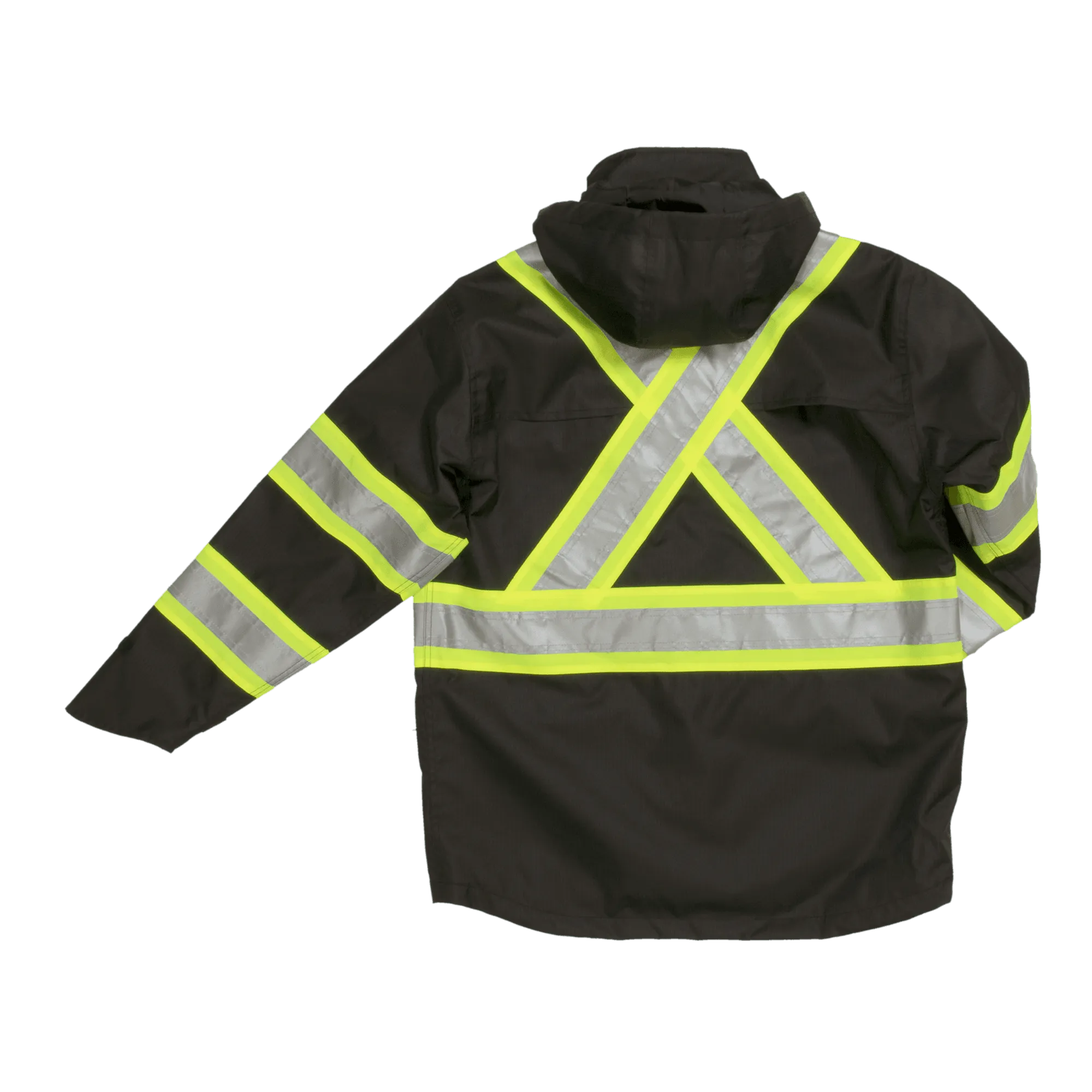 Safety Rain Jacket - Black 3X