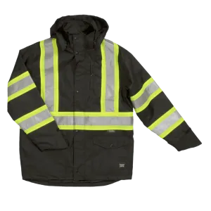 Safety Rain Jacket - Black 3X