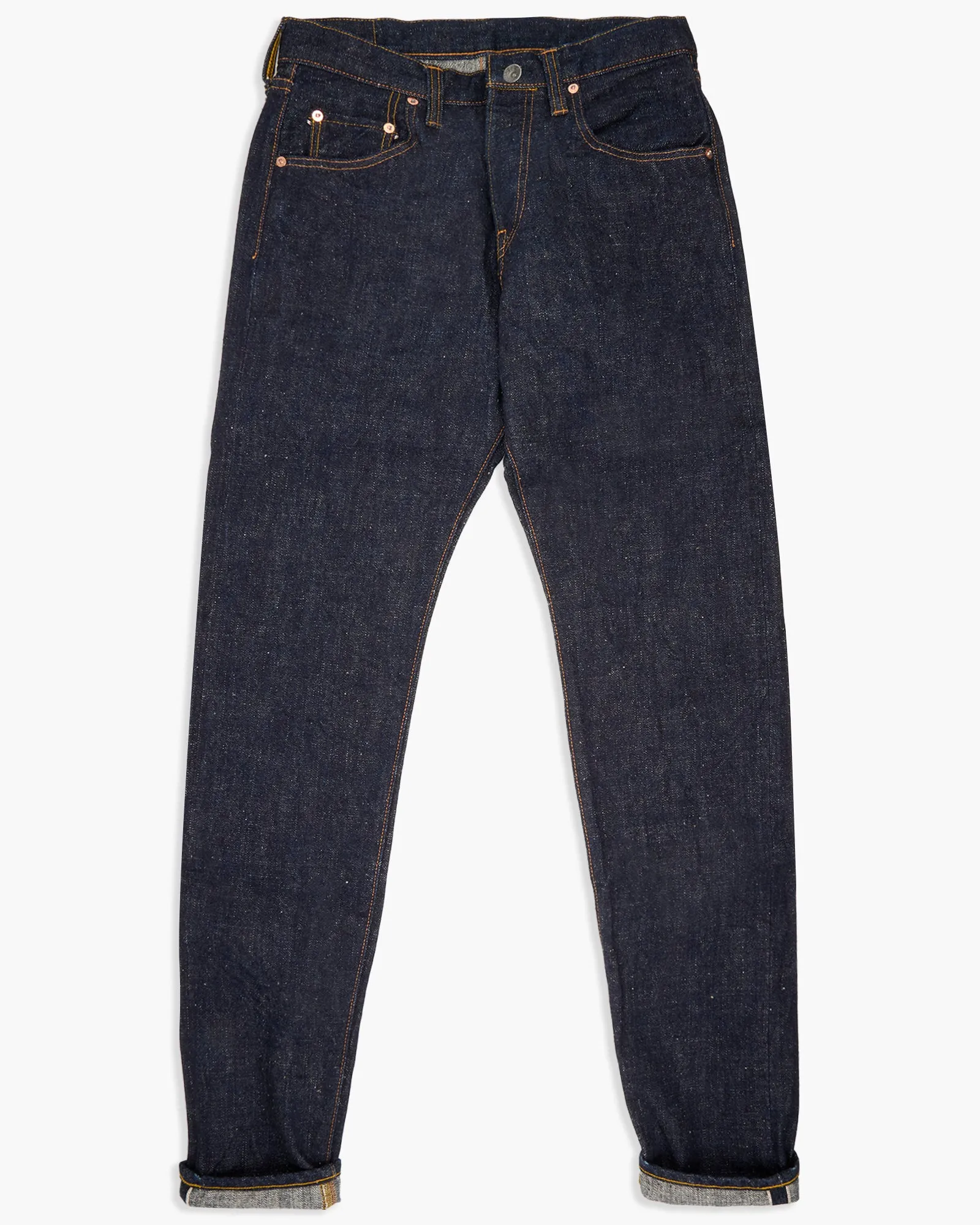Samurai Jeans S211VX 'Benkei' Relaxed Tapered Slubby 17oz Selvedge Jeans - Indigo Onewash