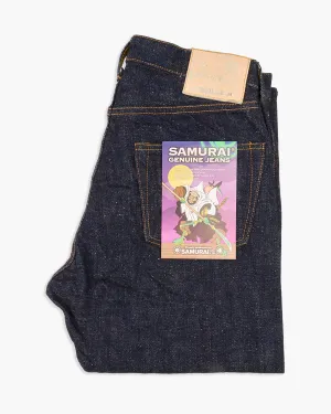 Samurai Jeans S211VX 'Benkei' Relaxed Tapered Slubby 17oz Selvedge Jeans - Indigo Onewash