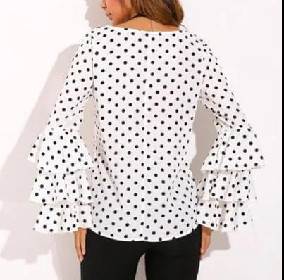 Scoop Polka Pot Long Sleeves Regular T-shirt