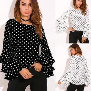 Scoop Polka Pot Long Sleeves Regular T-shirt