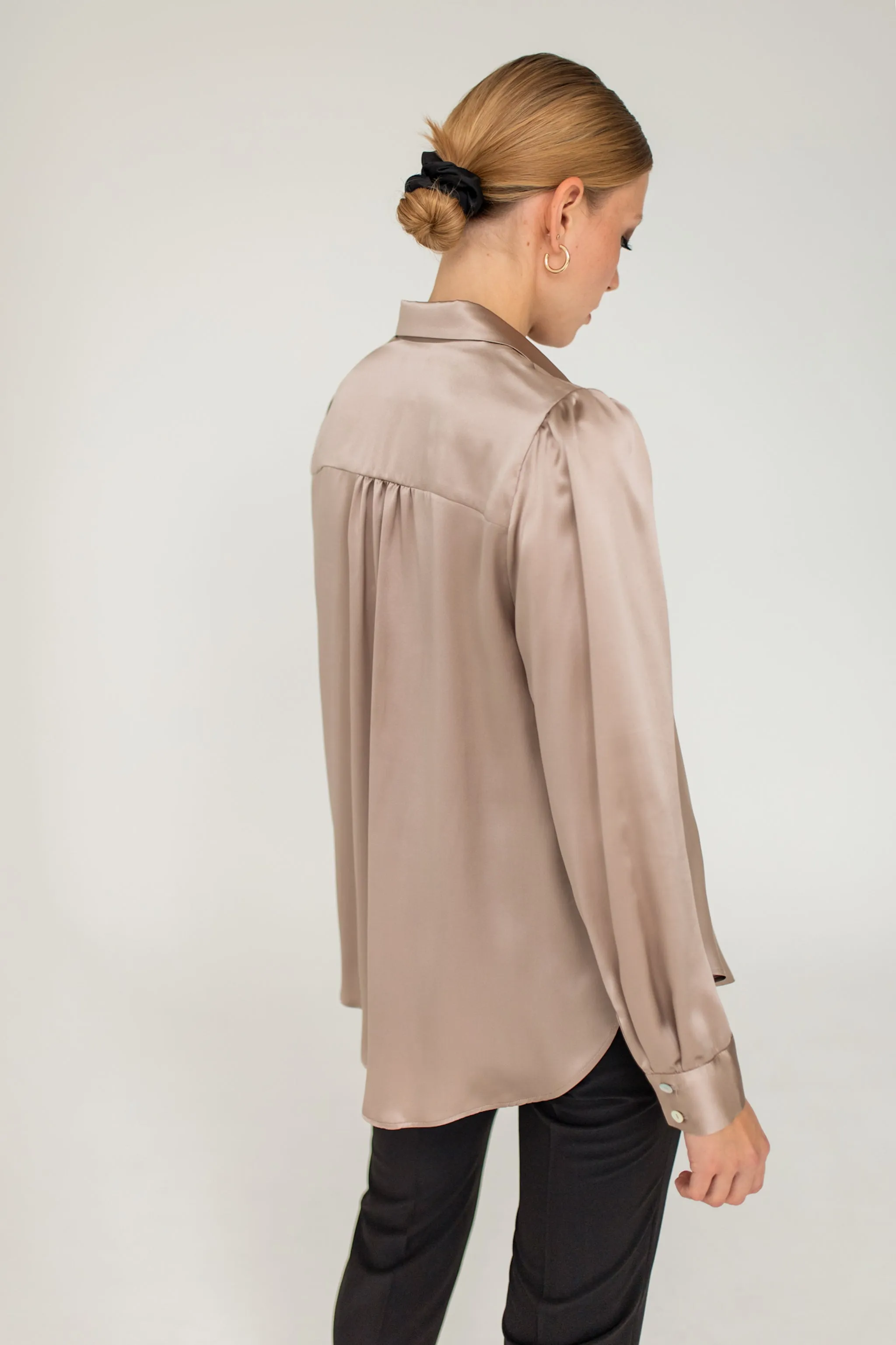 Silk Shirt - Taupe
