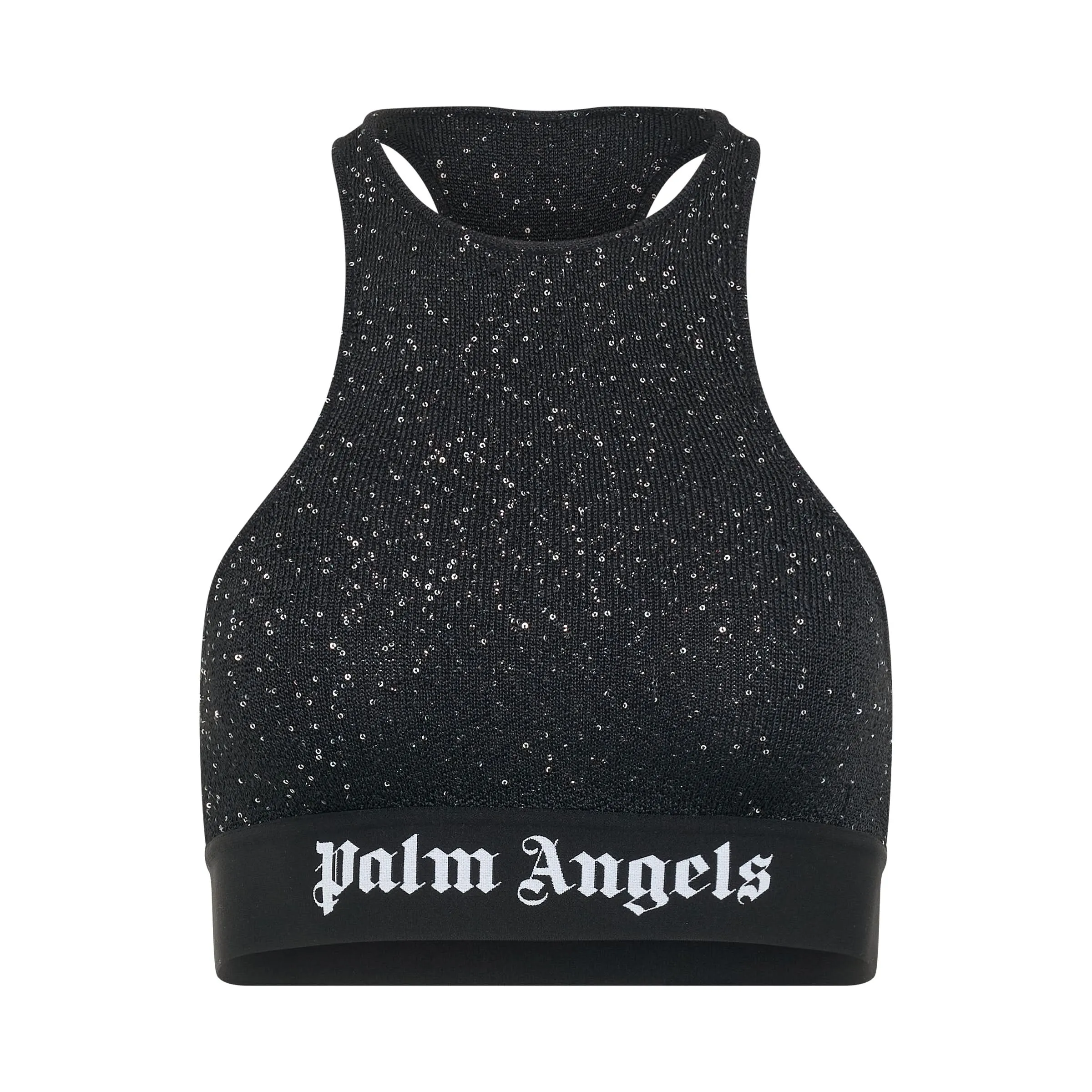 Soiree Knit Logo Top in Black/White