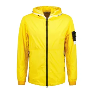 Stone Island Nylon-TC Hooded Rain Jacket Yellow