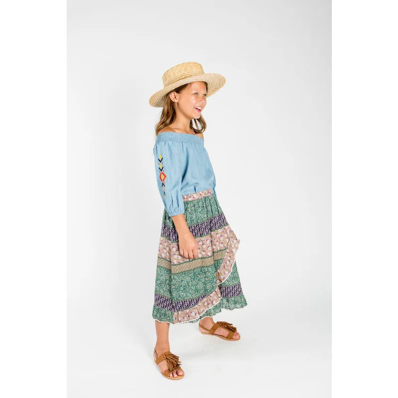 Sudo Boheme Embroided Blouse Chambray