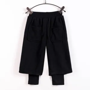 Toddler Girls Solid Color Plus Velvet Pants Girls Clothes Wholesale