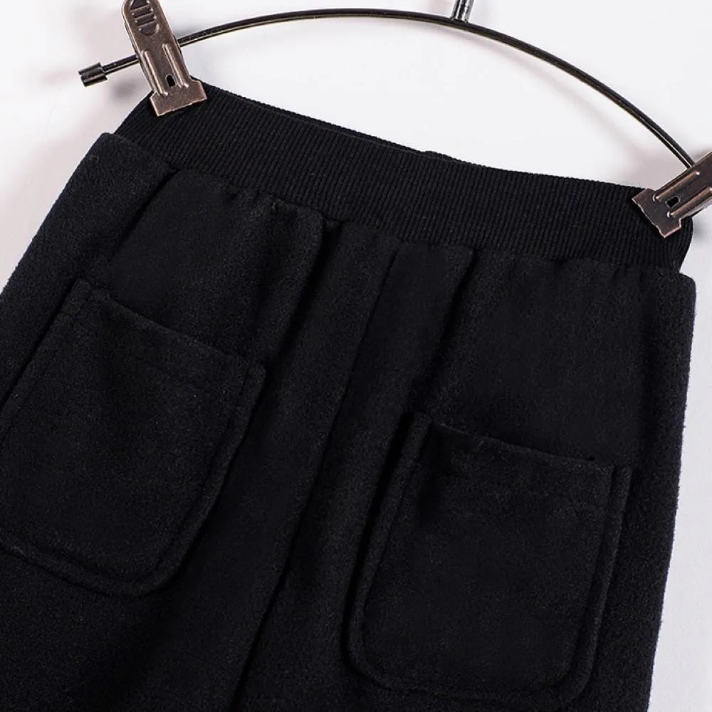 Toddler Girls Solid Color Plus Velvet Pants Girls Clothes Wholesale