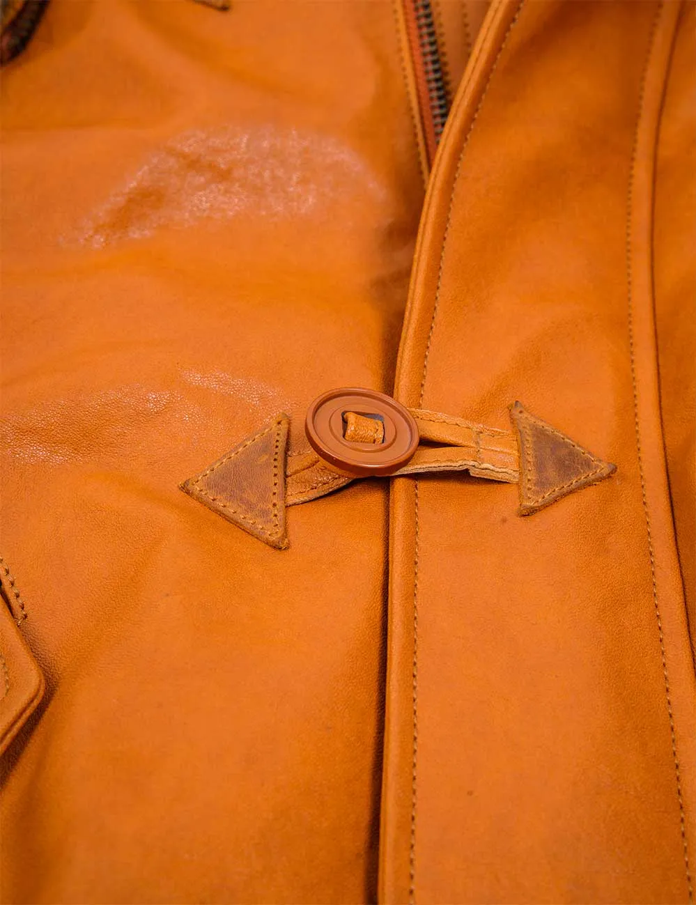 Togo Men's Leather Parka orange Art. 520