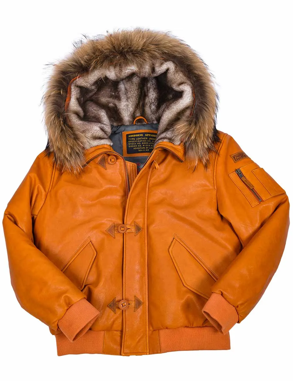 Togo Men's Leather Parka orange Art. 520