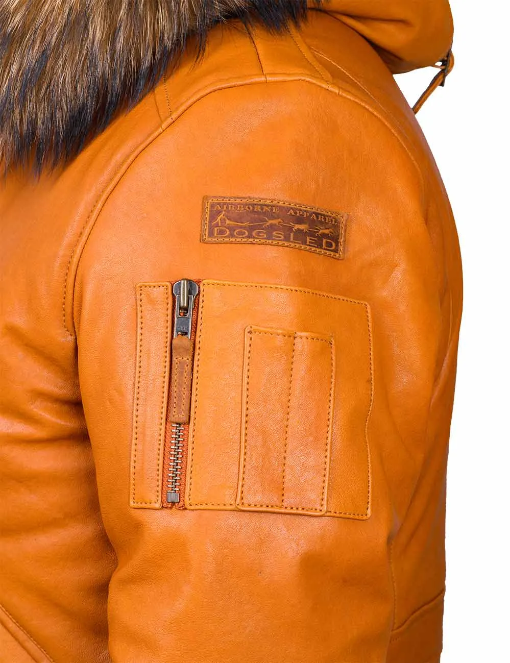 Togo Men's Leather Parka orange Art. 520